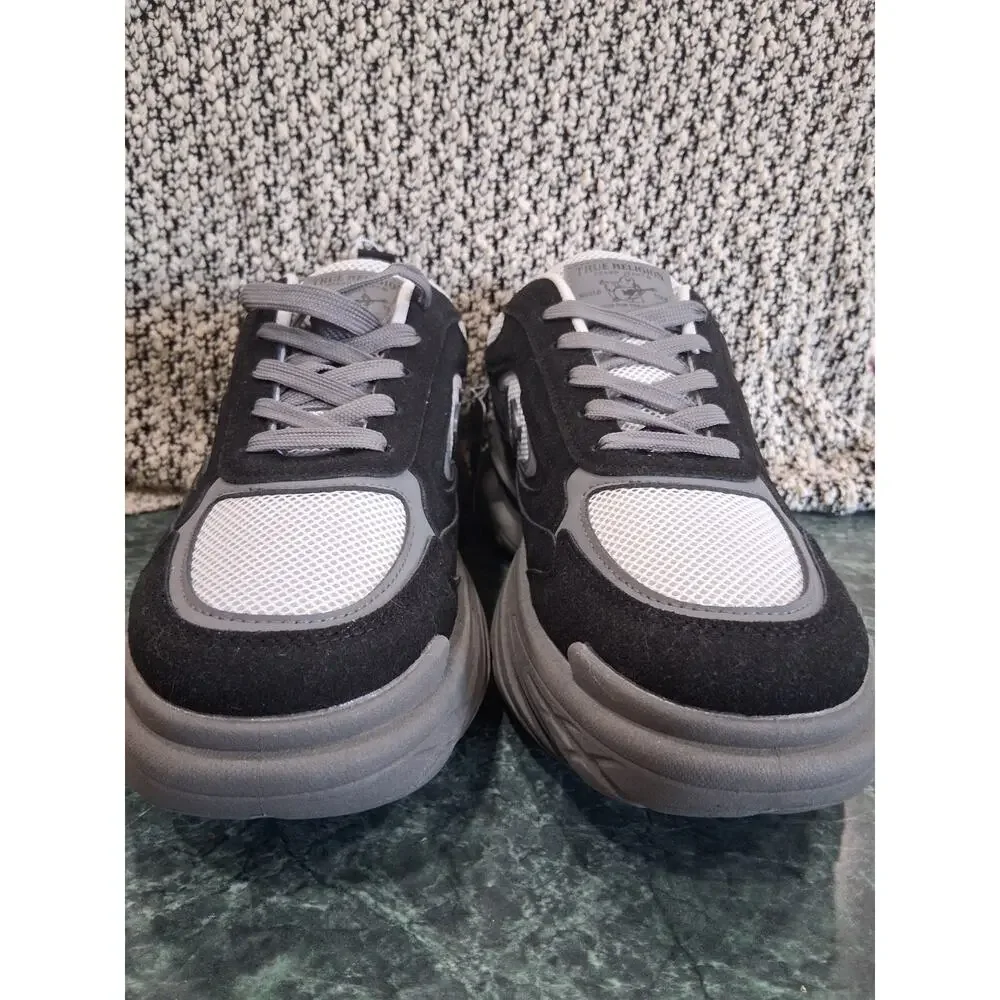 True Religion Men's COLE Chunky Dad Sneakers White Gray Mesh Shoes Size 11 NEW